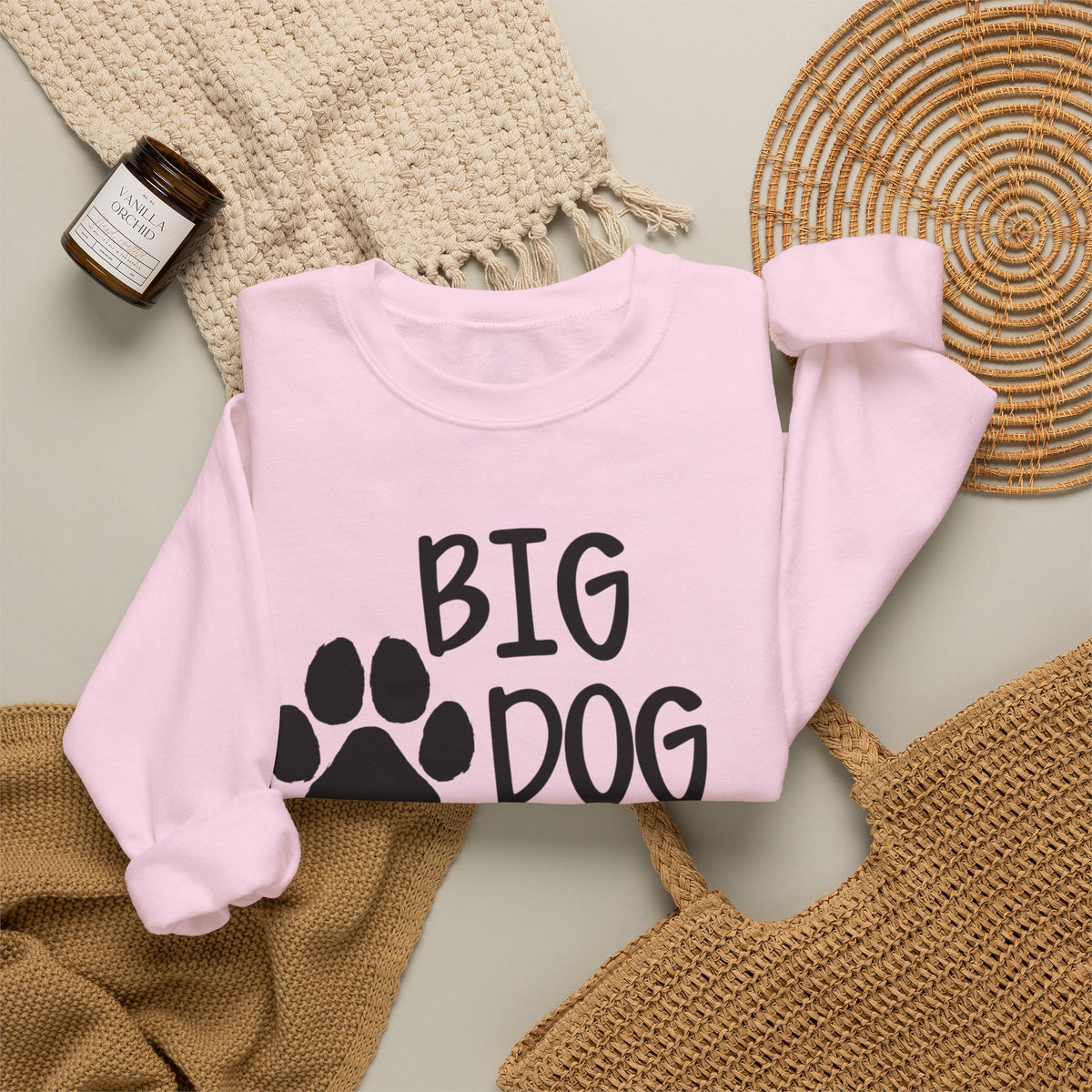 Big Dog Mama Paw Unisex Heavy Blend™ Crewneck Sweatshirt
