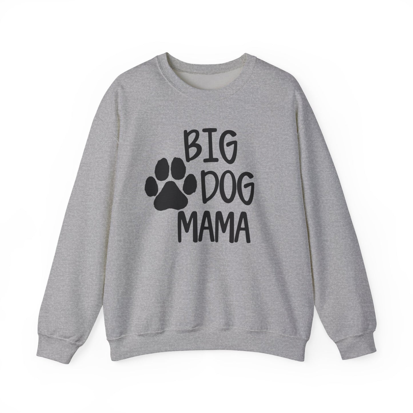Big Dog Mama Paw Unisex Heavy Blend™ Crewneck Sweatshirt Sport Grey