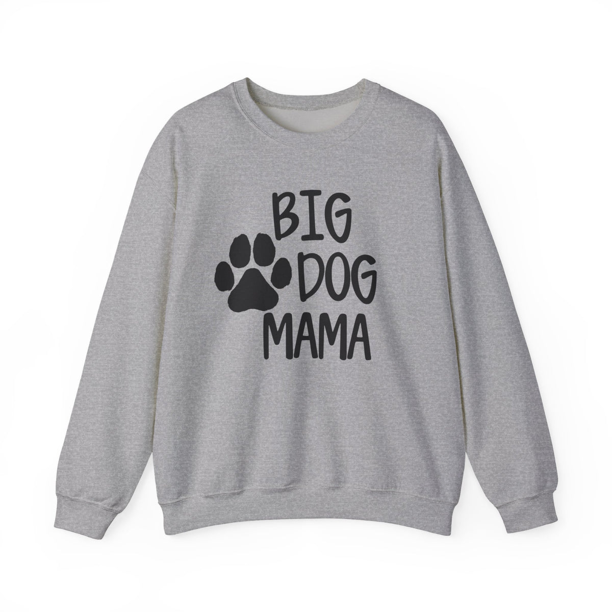 Big Dog Mama Paw Unisex Heavy Blend™ Crewneck Sweatshirt Sport Grey