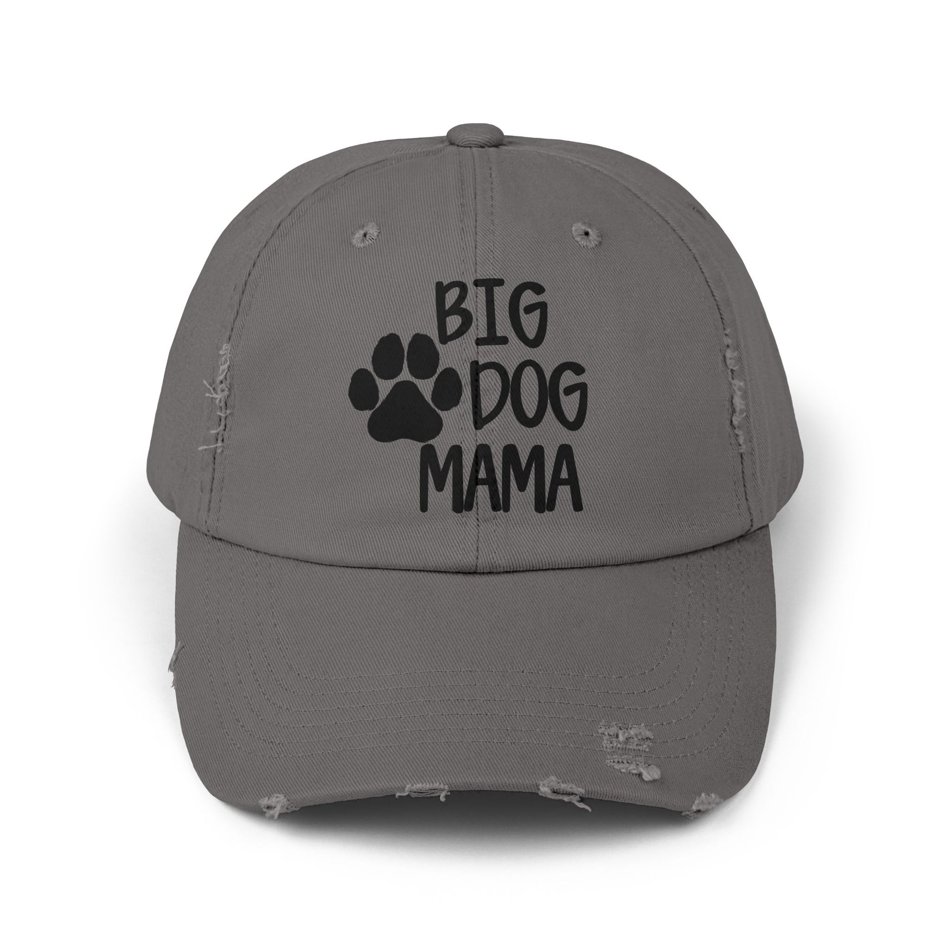 Big Dog Mama Distressed Cap - Unisex Dog Lover Hat Nickel One size