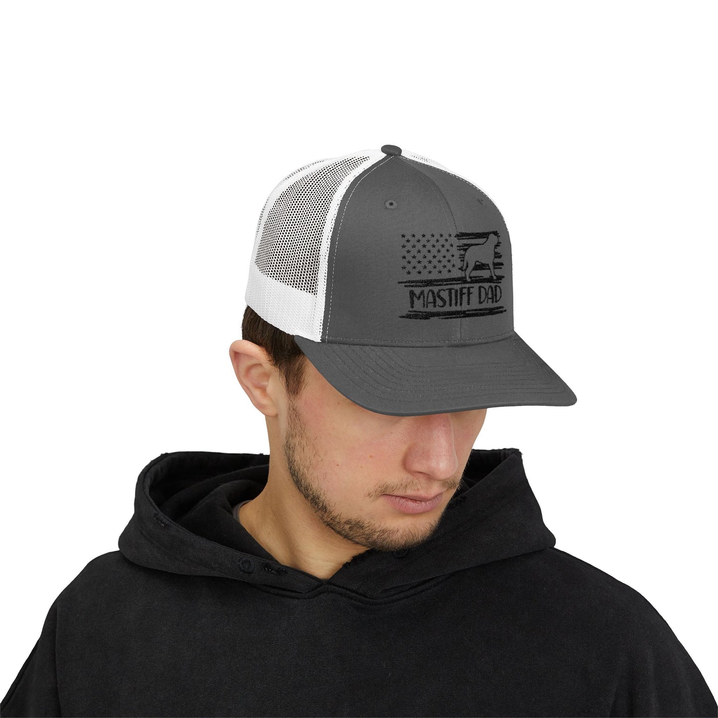 Mastiff Dad Flag Snapback Trucker Cap