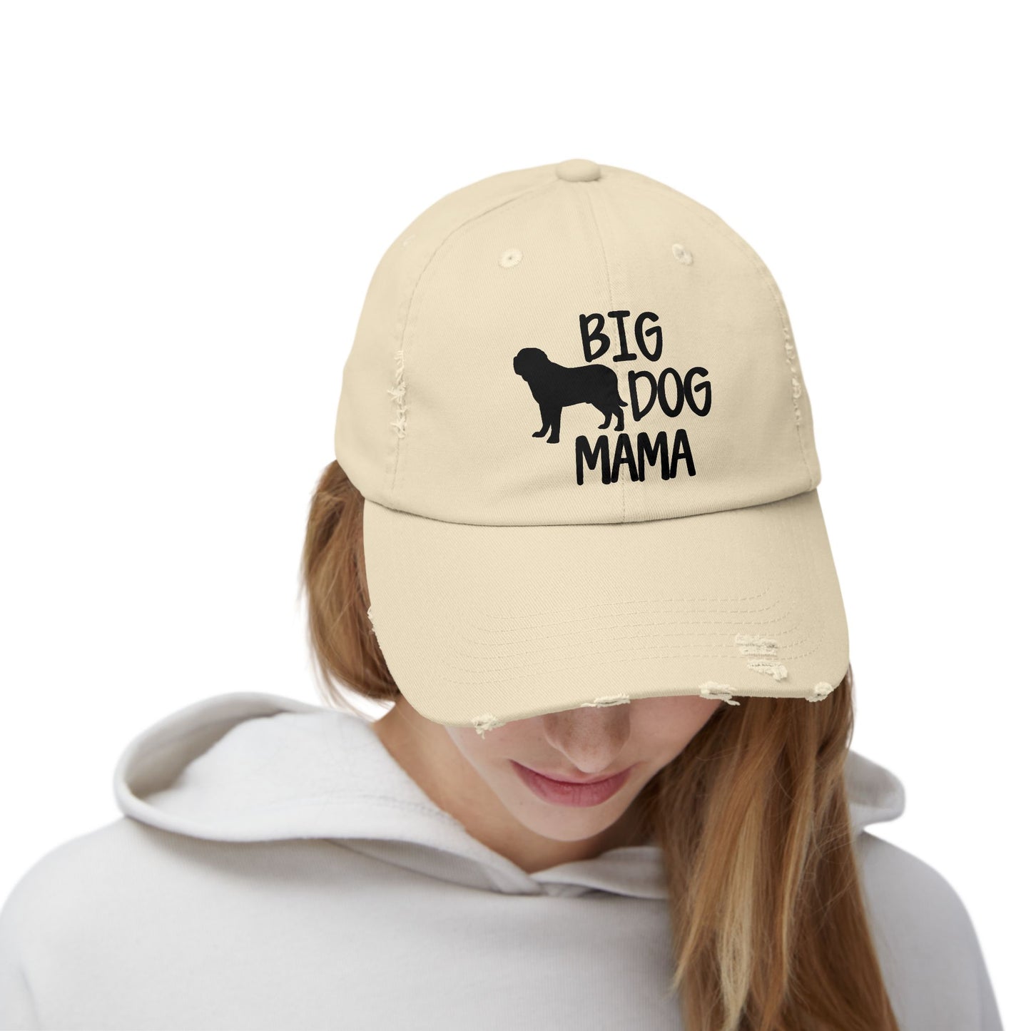Big Dog Mama Unisex Distressed Cap - Perfect Gift for Dog Lovers