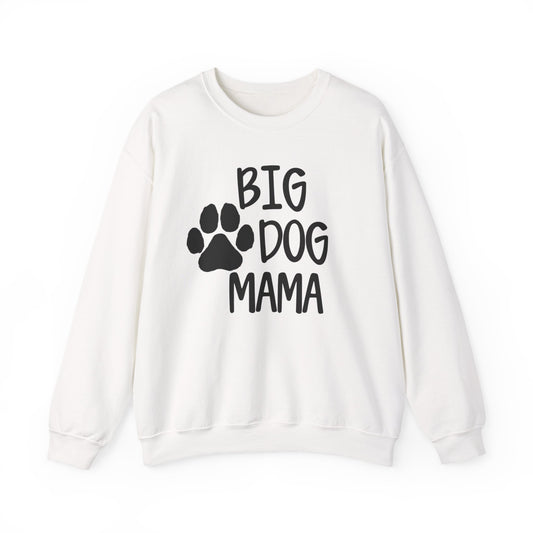 Big Dog Mama Paw Unisex Heavy Blend™ Crewneck Sweatshirt White