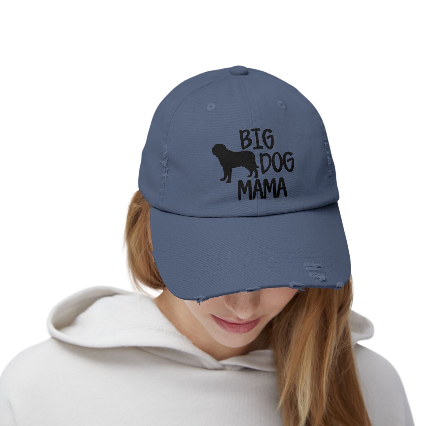 Big Dog Mama Unisex Distressed Cap - Perfect Gift for Dog Lovers