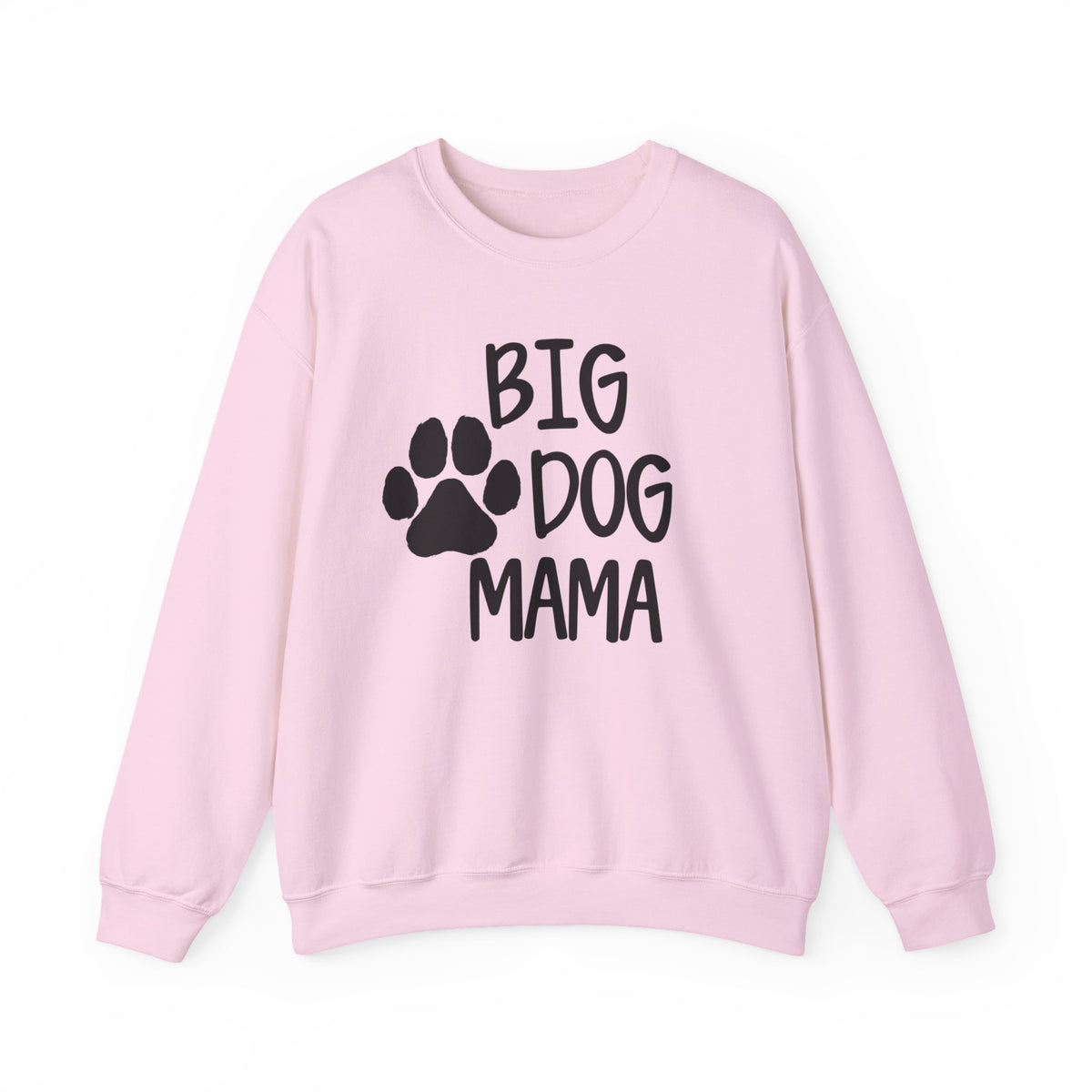 Big Dog Mama Paw Unisex Heavy Blend™ Crewneck Sweatshirt Light Pink