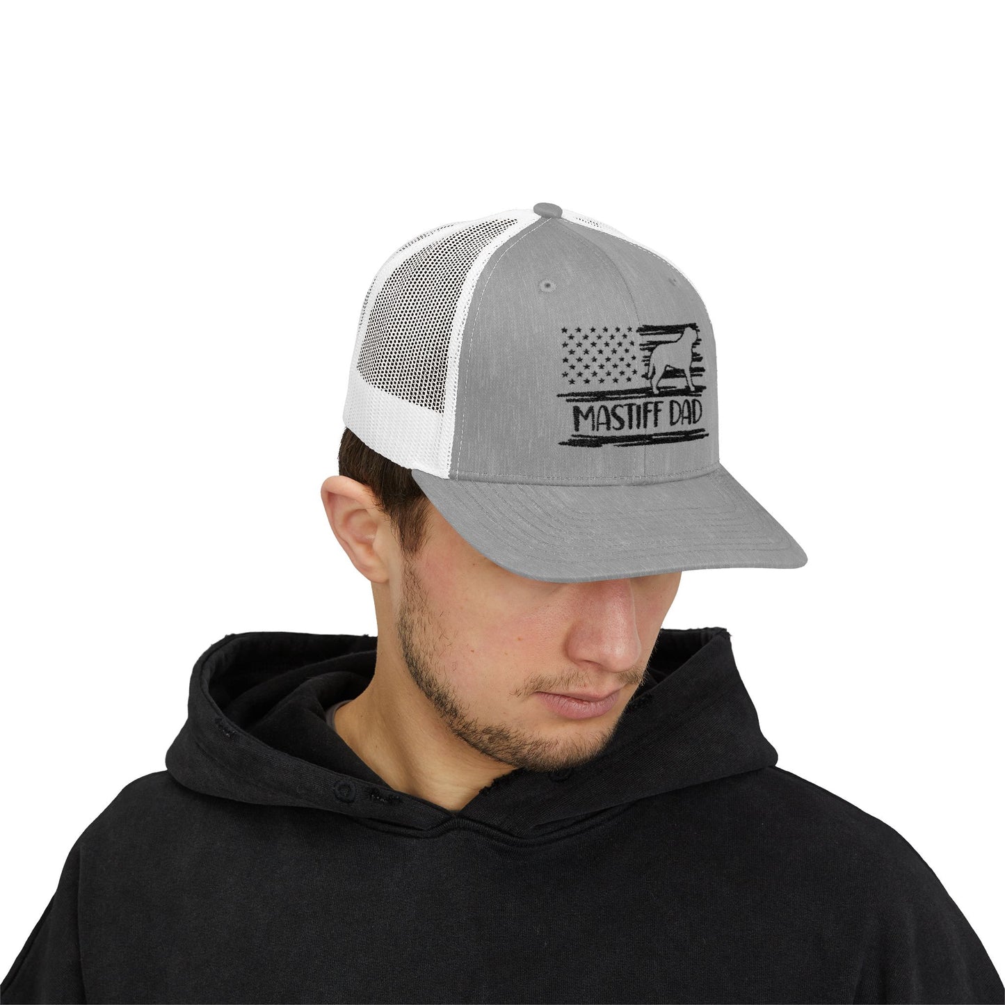 Mastiff Dad Flag Snapback Trucker Cap