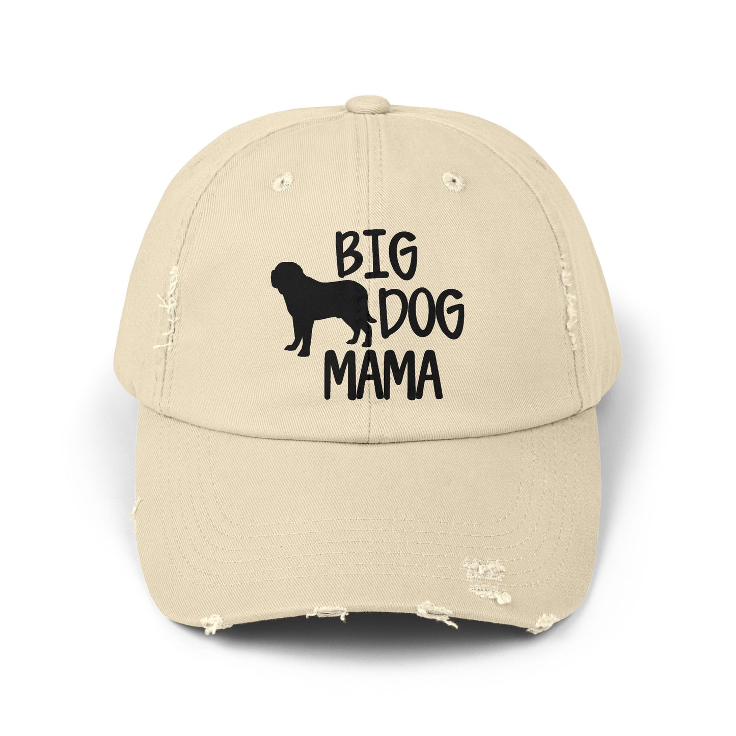 Big Dog Mama Unisex Distressed Cap - Perfect Gift for Dog Lovers Stone One size