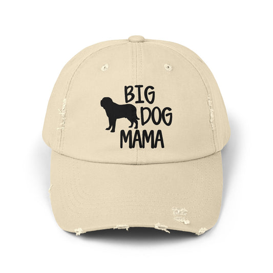 Big Dog Mama Unisex Distressed Cap - Perfect Gift for Dog Lovers Stone One size