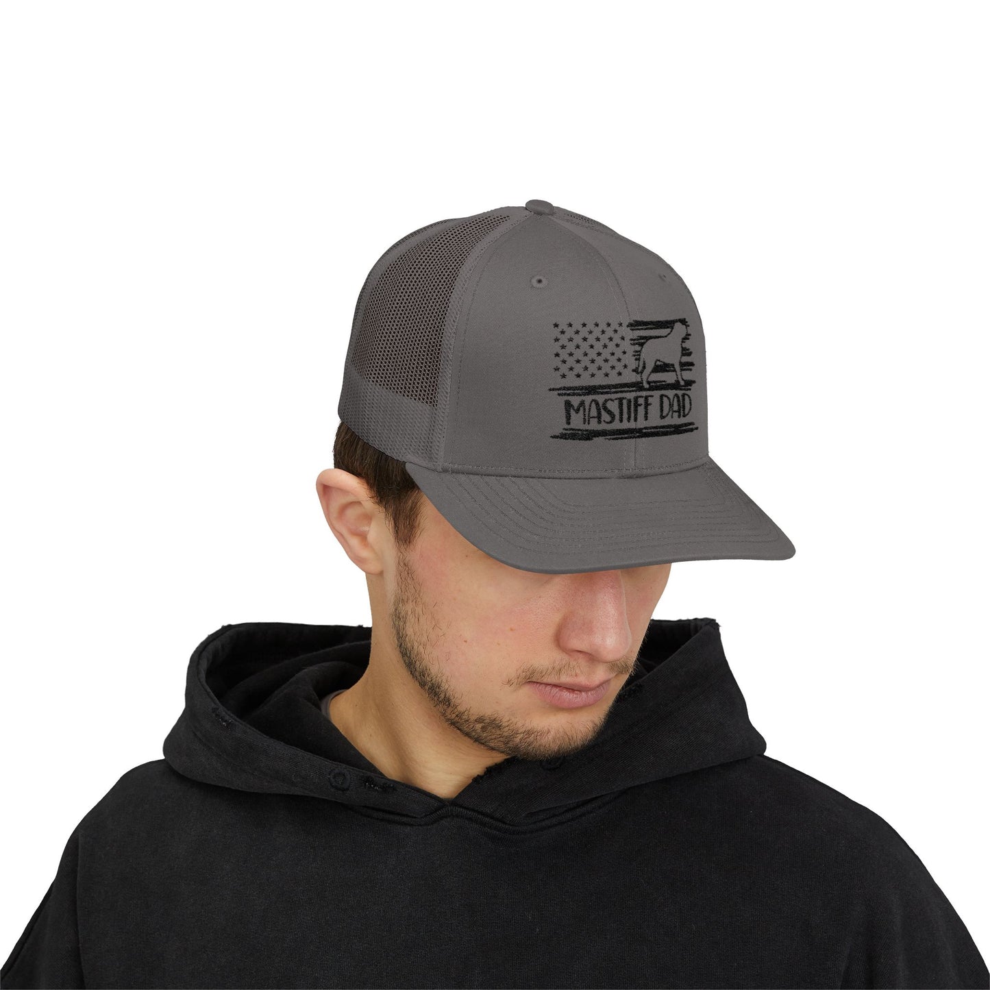 Mastiff Dad Flag Snapback Trucker Cap