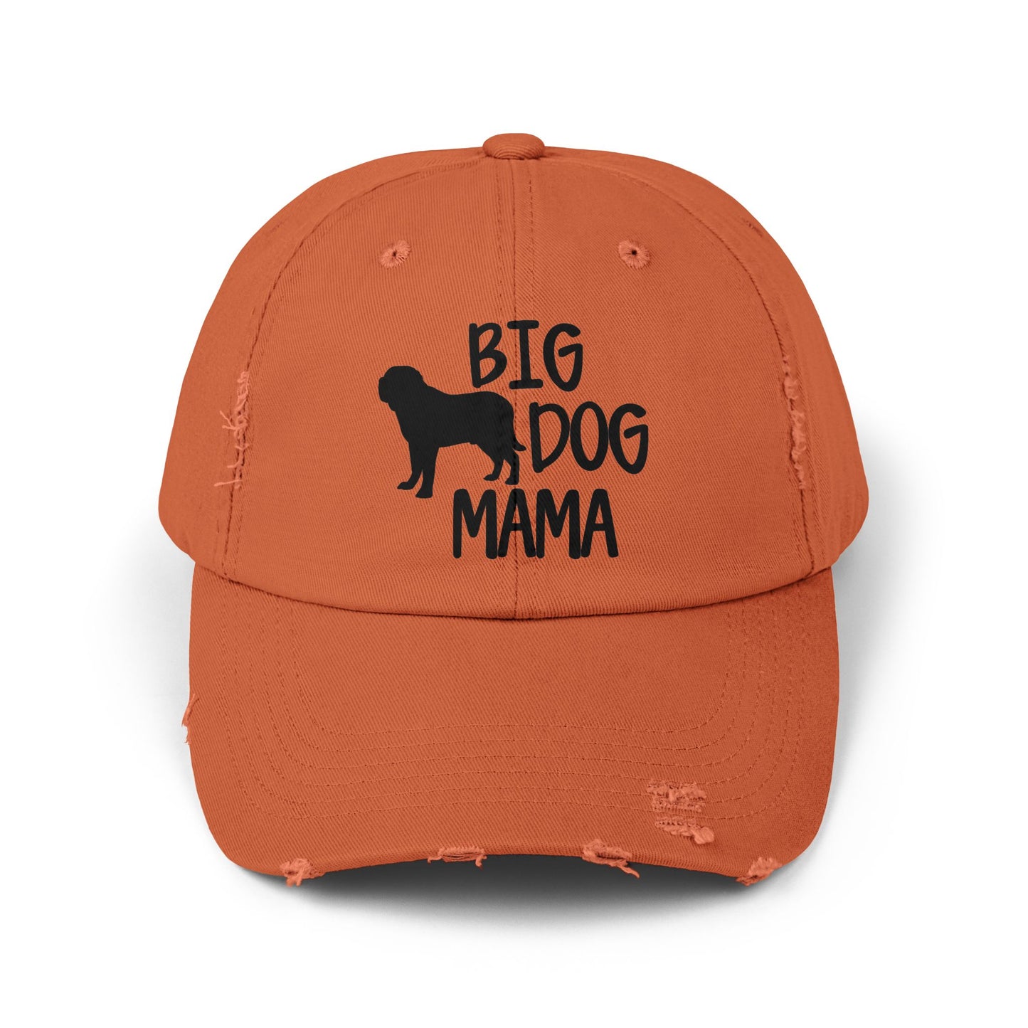 Big Dog Mama Unisex Distressed Cap - Perfect Gift for Dog Lovers Burnt Orange One size