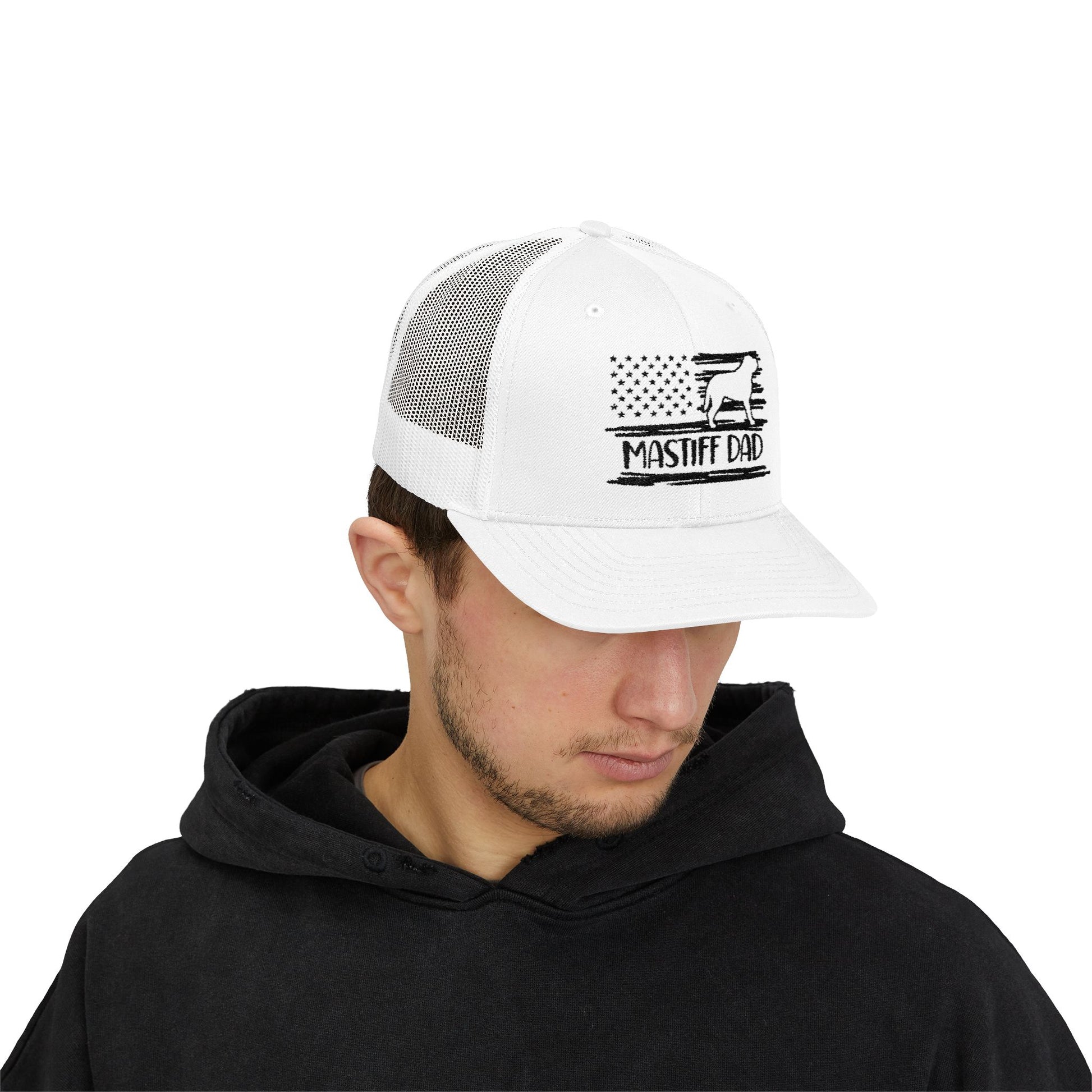 Mastiff Dad Flag Snapback Trucker Cap