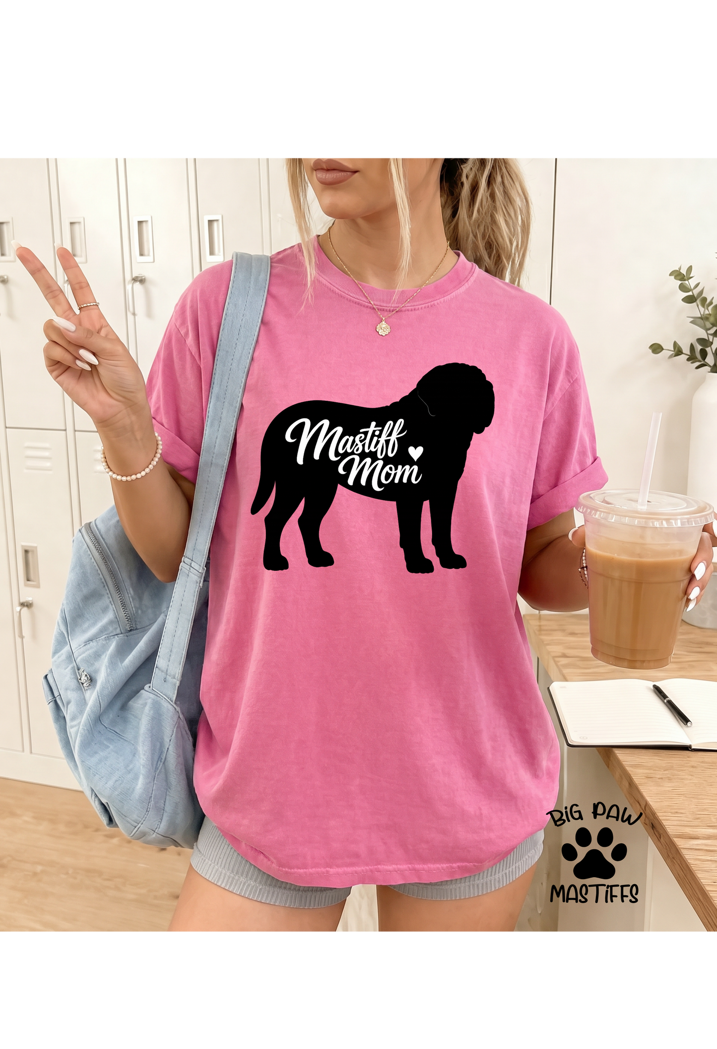 Mastiff Mom Silhouette Comfort Colors