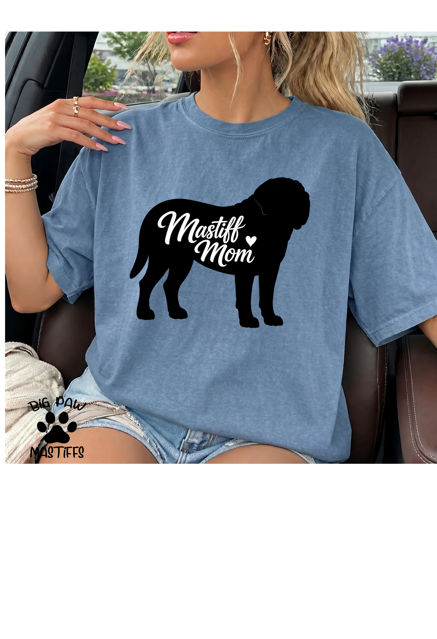 Mastiff Mom Silhouette Comfort Colors