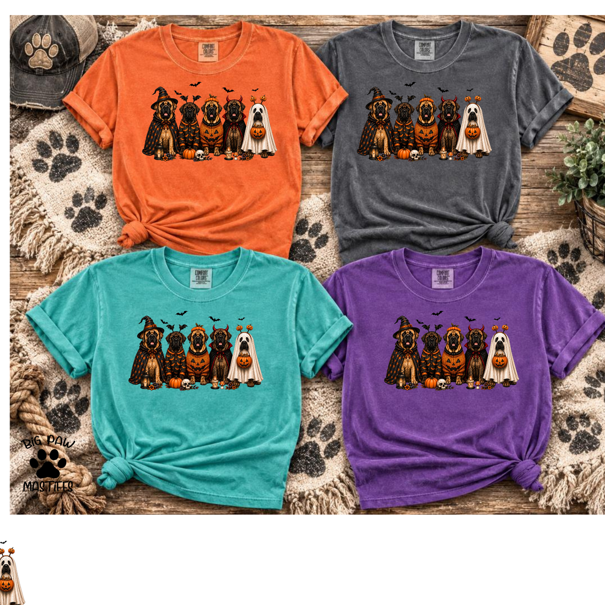 Mastiffs Dressed Up