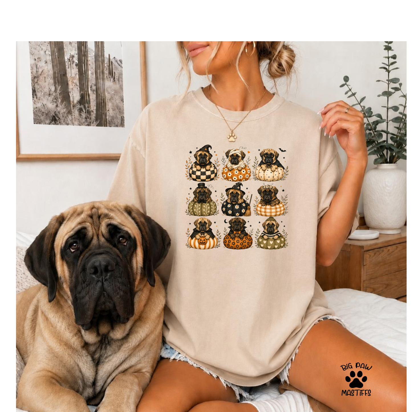 Mastiffs in Pumpkins #2