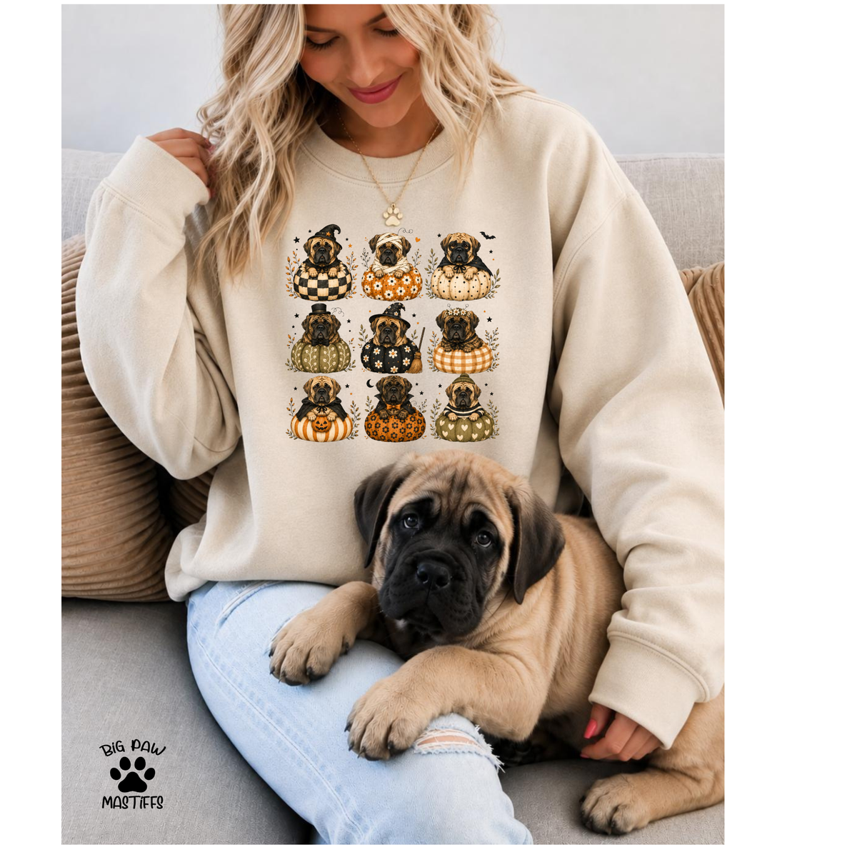 Mastiffs in Pumpkins #2