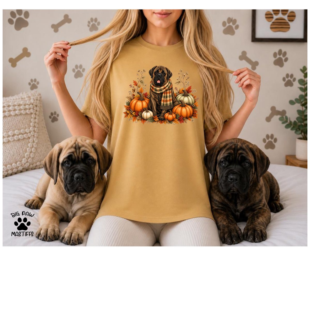 Mastiffs w/ Pumpkins