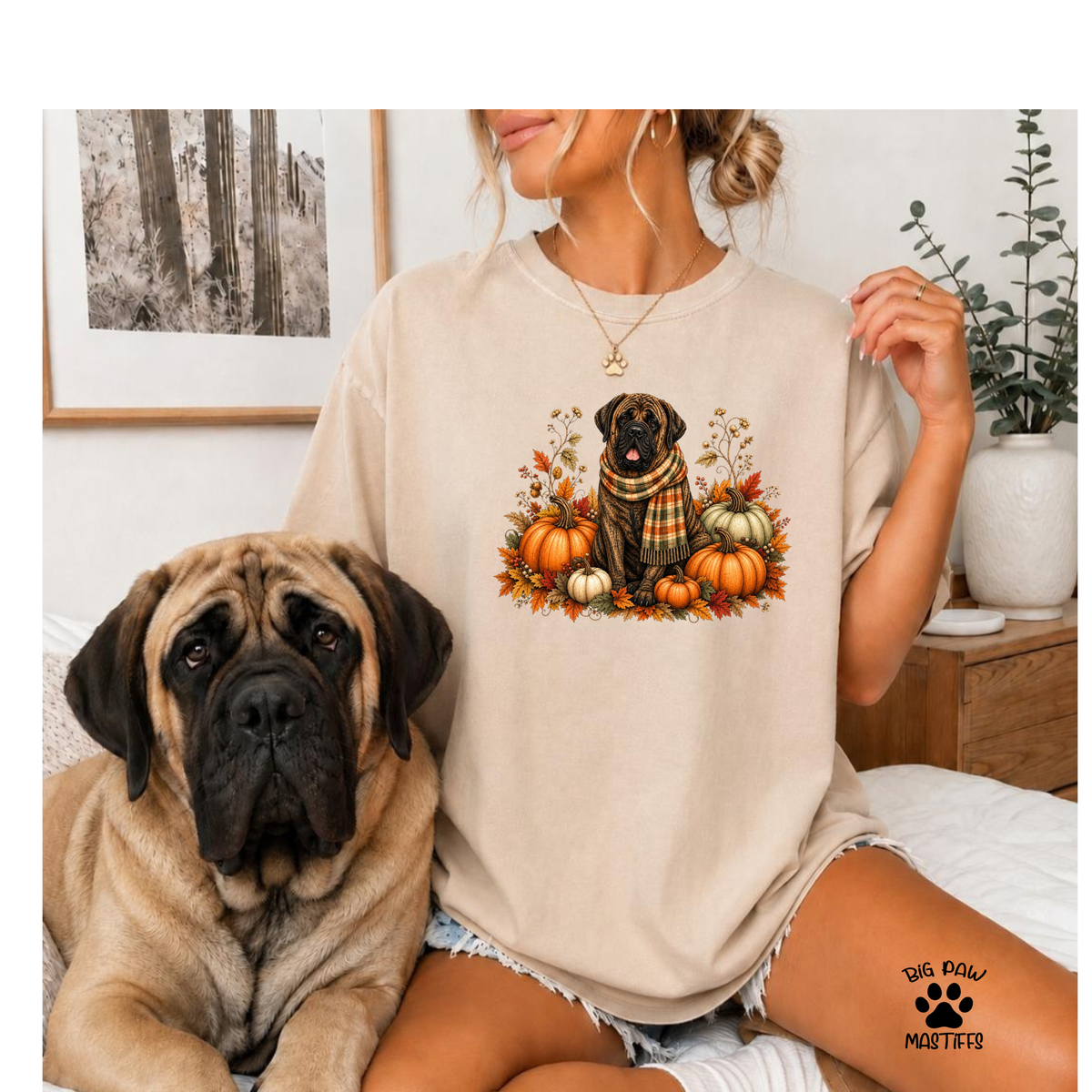 Mastiffs w/ Pumpkins