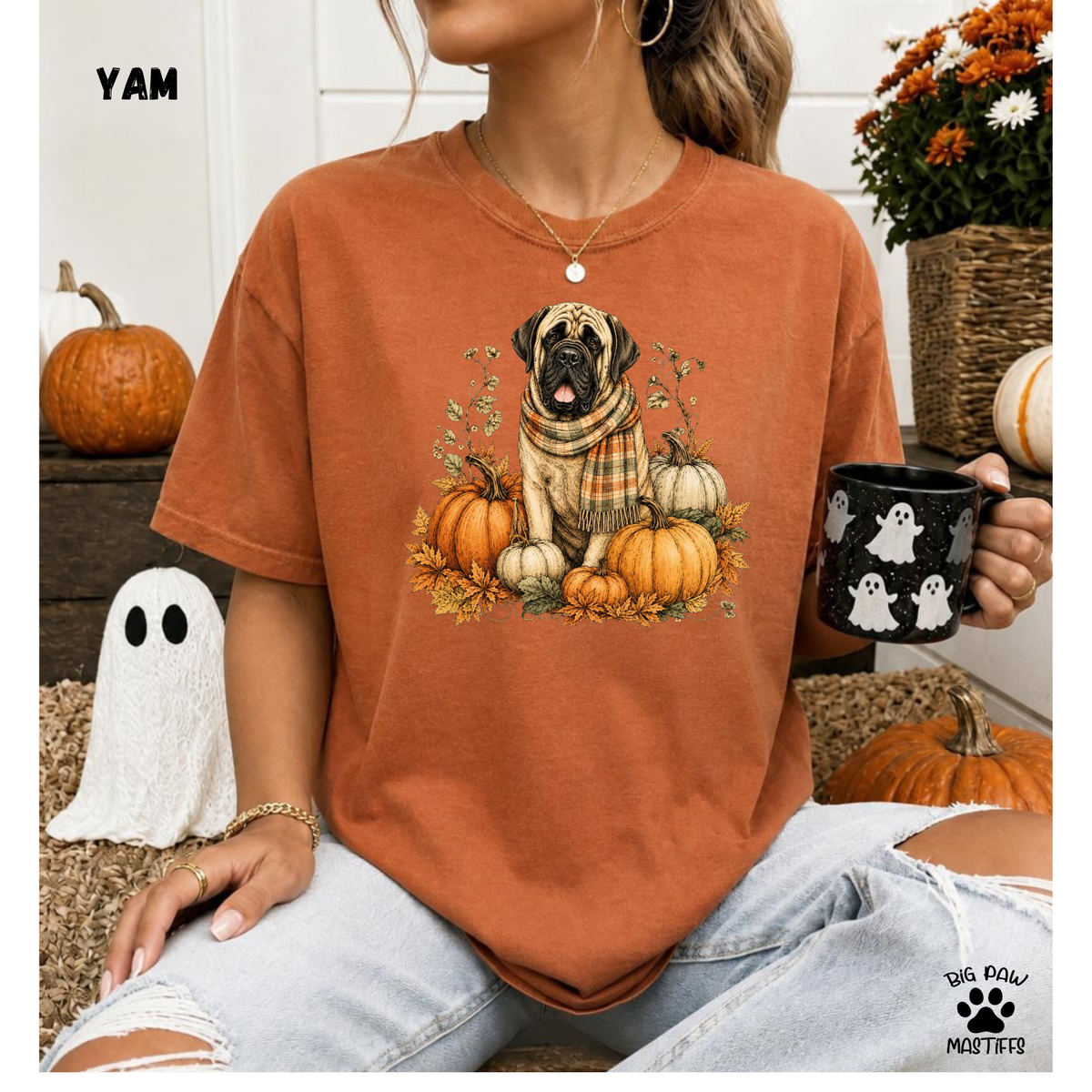 Mastiffs w/ Pumpkins