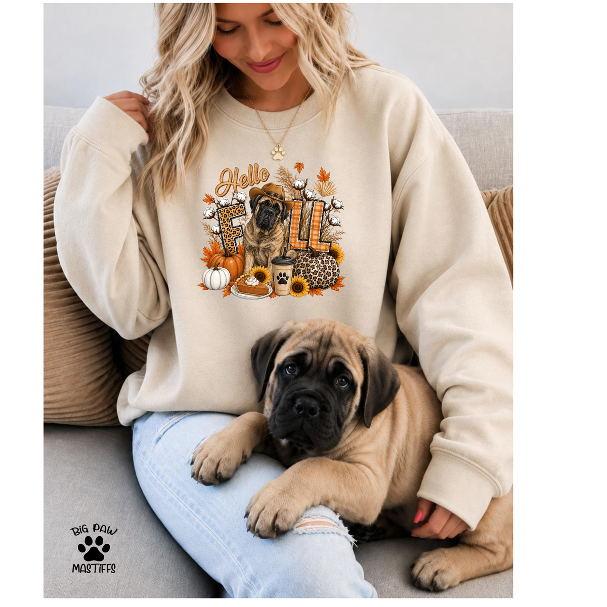 Mastiff Hello Fall T Shirt / Sweatshirt