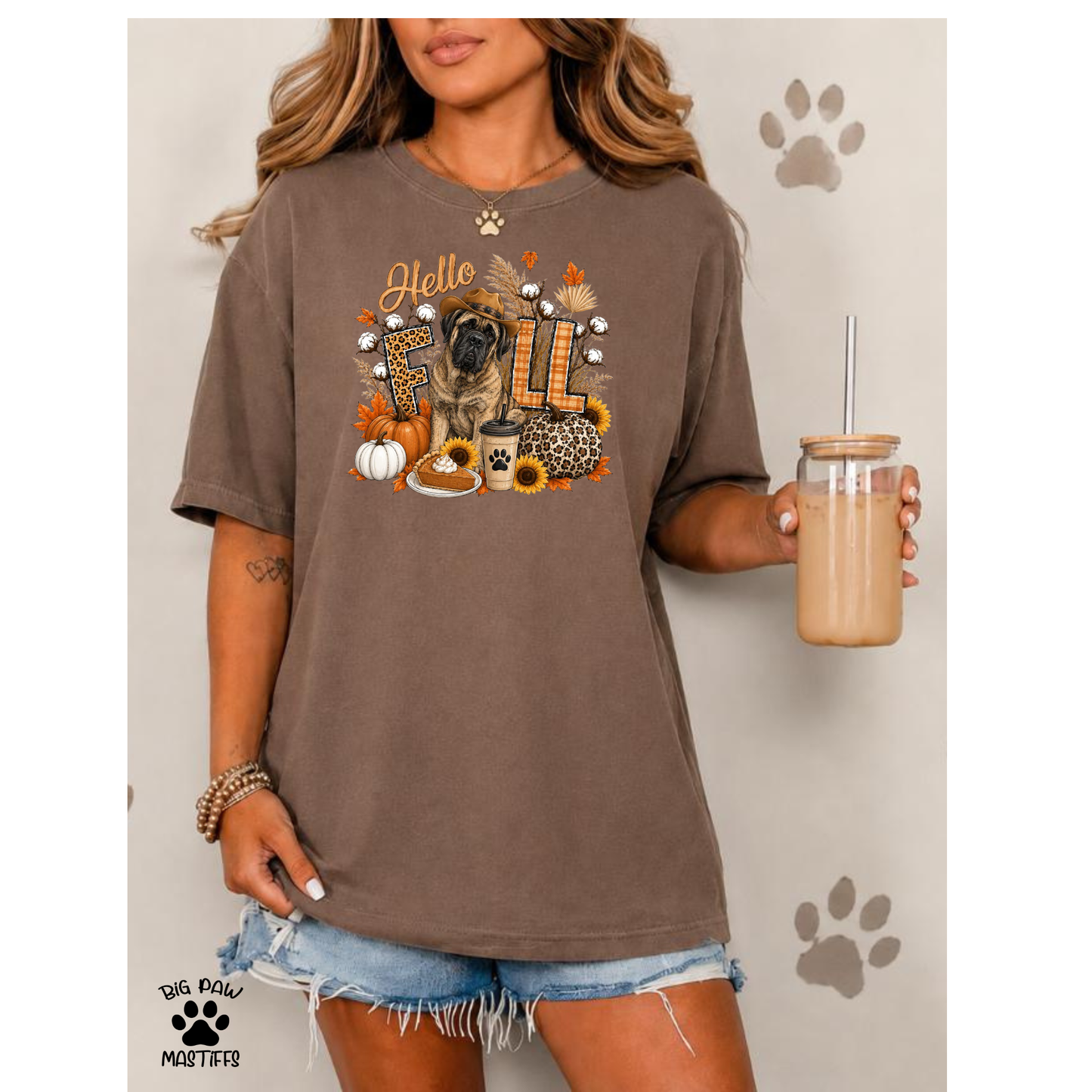 Mastiff Hello Fall T Shirt / Sweatshirt