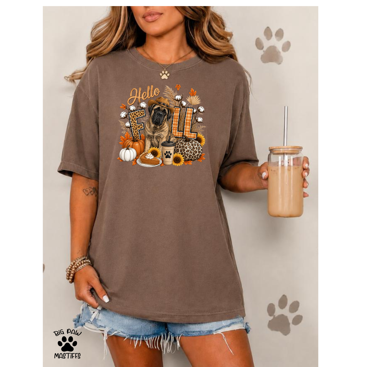 Mastiff Hello Fall T Shirt / Sweatshirt