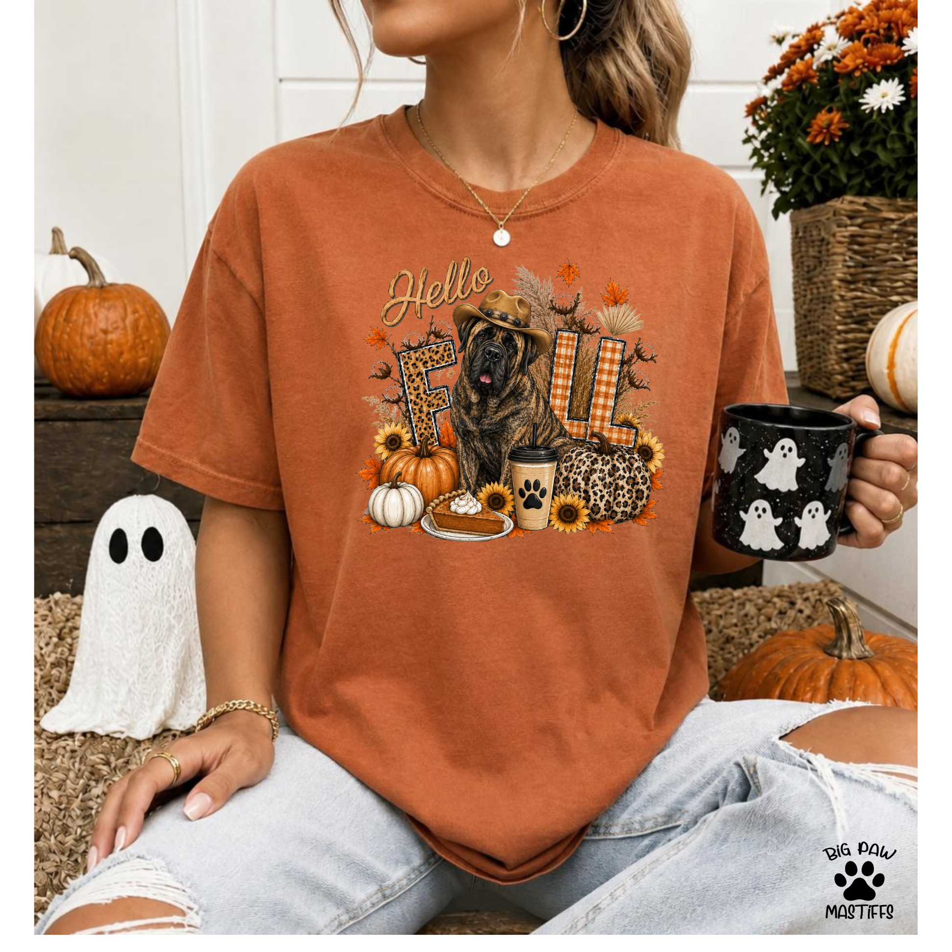 Mastiff Hello Fall T Shirt / Sweatshirt