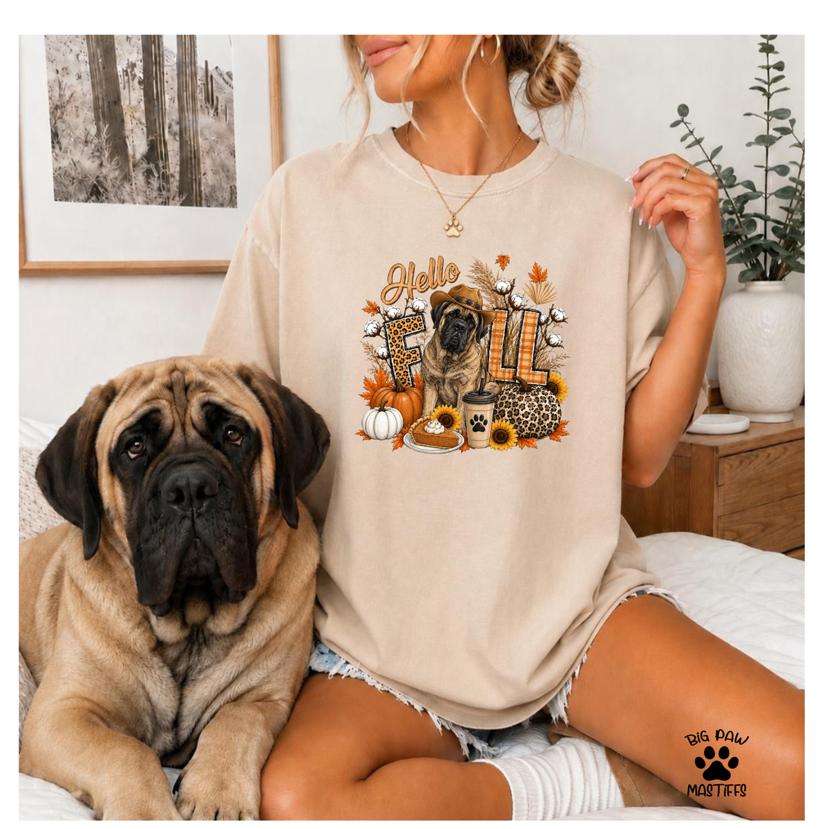 Mastiff Hello Fall T Shirt / Sweatshirt