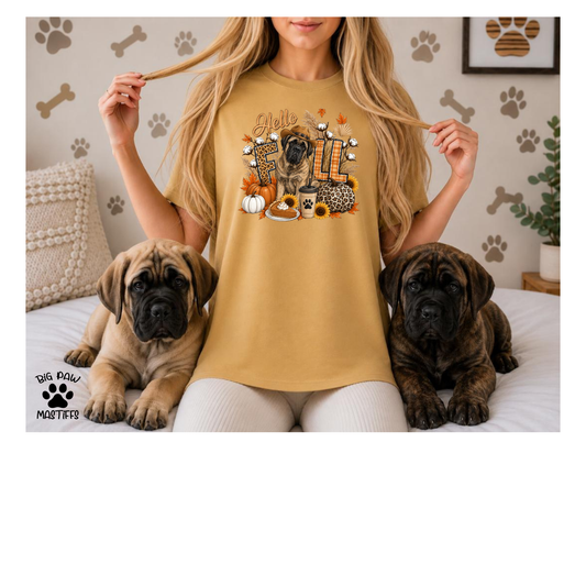 Mastiff Hello Fall T Shirt / Sweatshirt