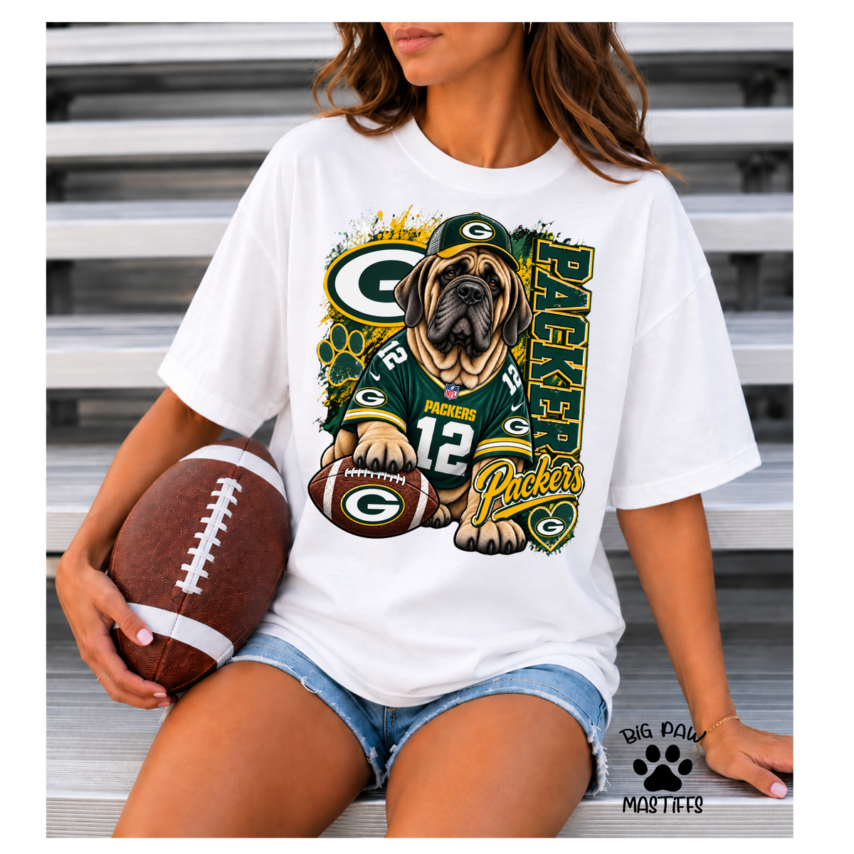 Mastiff Football #1  ANY TEAM / ANY BREED
