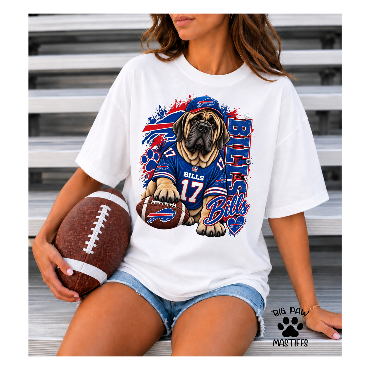 Mastiff Football #1  ANY TEAM / ANY BREED