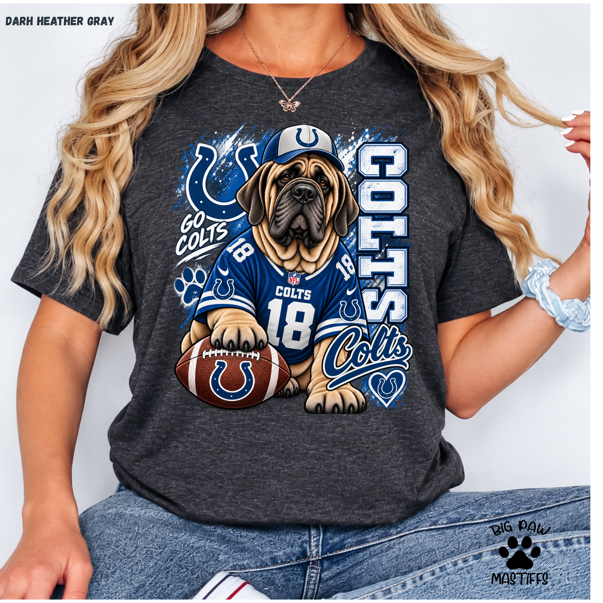 Mastiff Football #1  ANY TEAM / ANY BREED