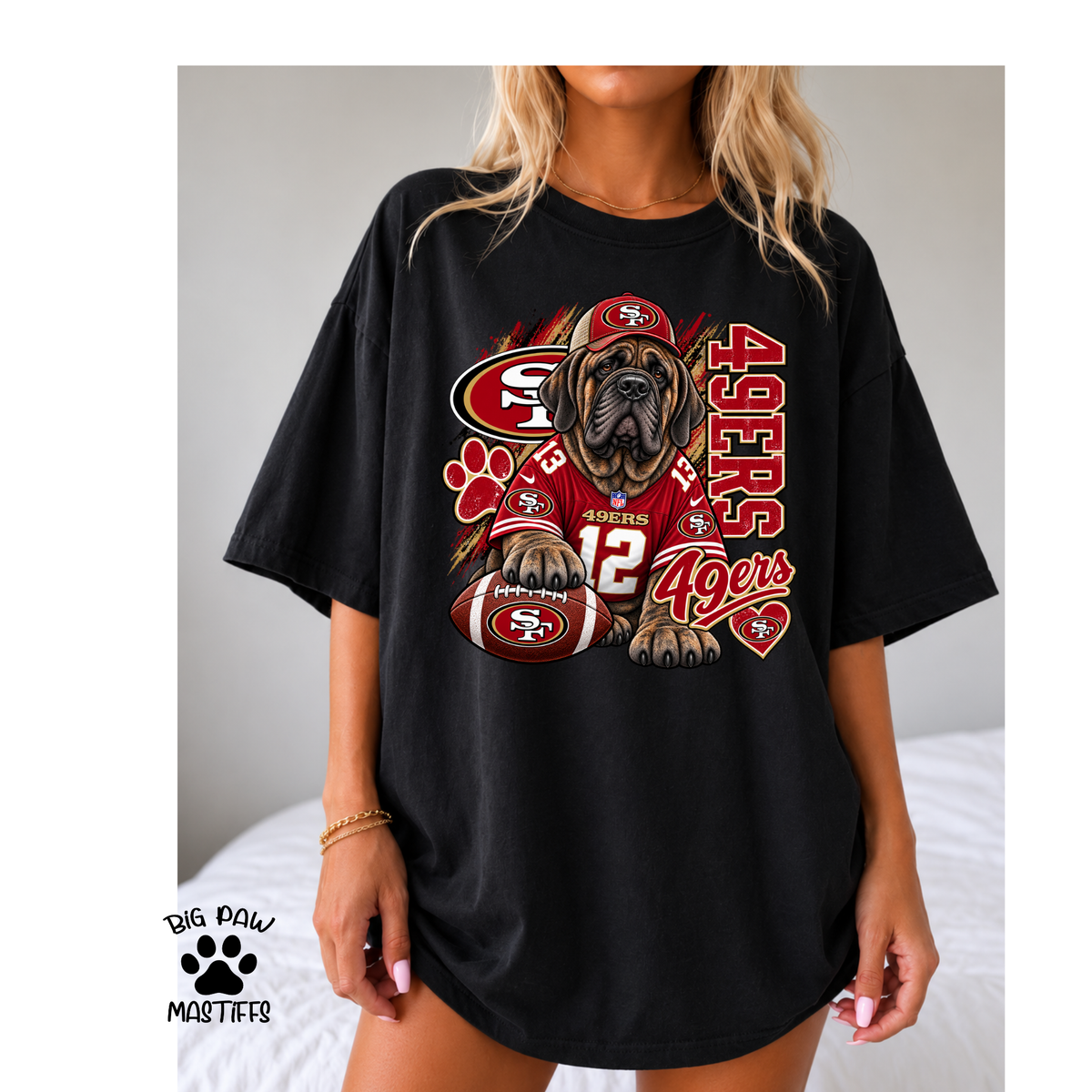 Mastiff Football #1  ANY TEAM / ANY BREED