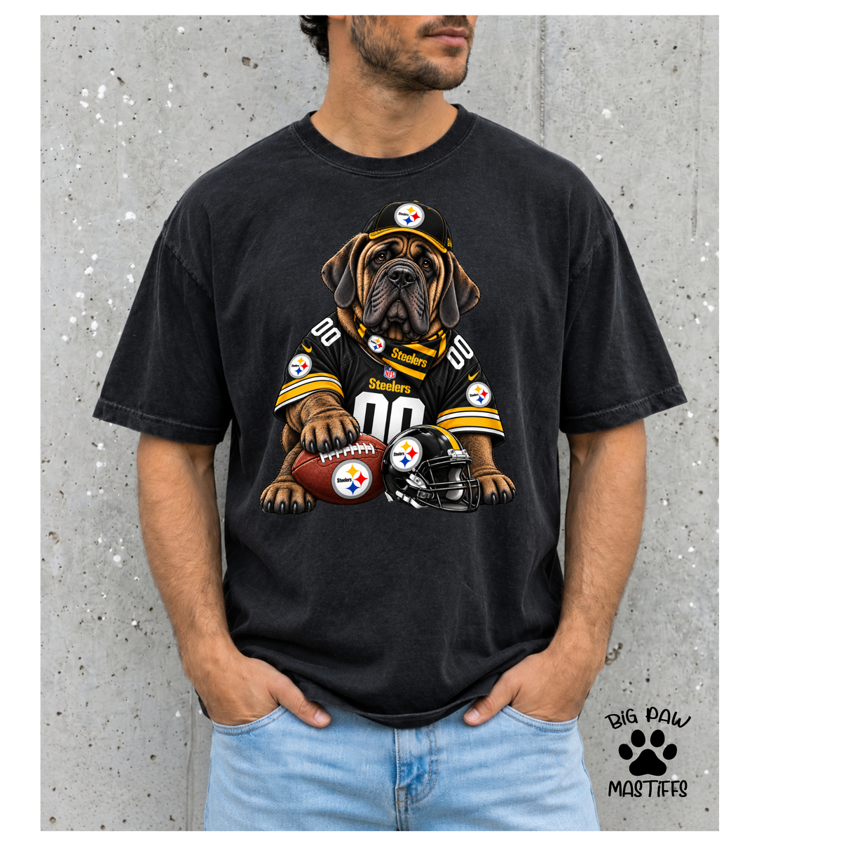 Mastiff Football #2 ANY TEAM / ANY BREED
