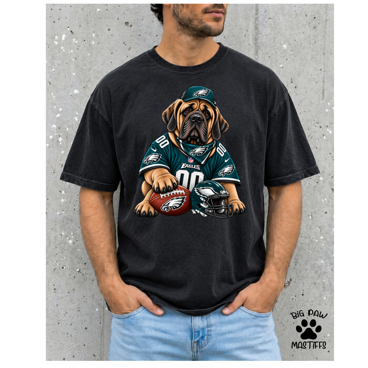 Mastiff Football #2 ANY TEAM / ANY BREED