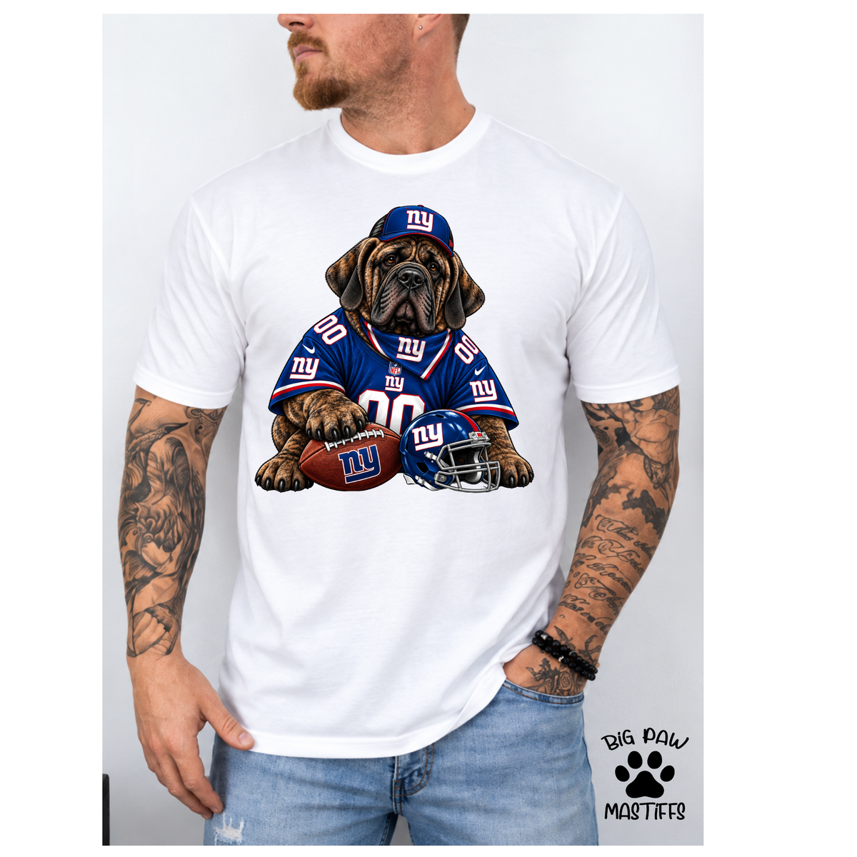 Mastiff Football #2 ANY TEAM / ANY BREED