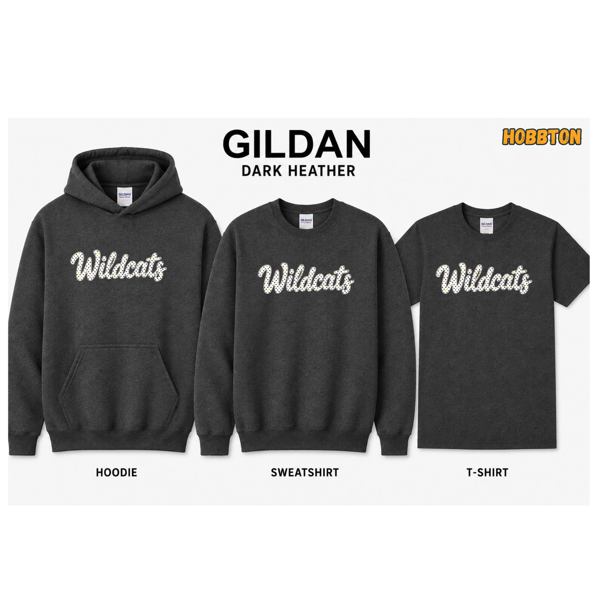 Wildcats Polka Dots (gold & black)