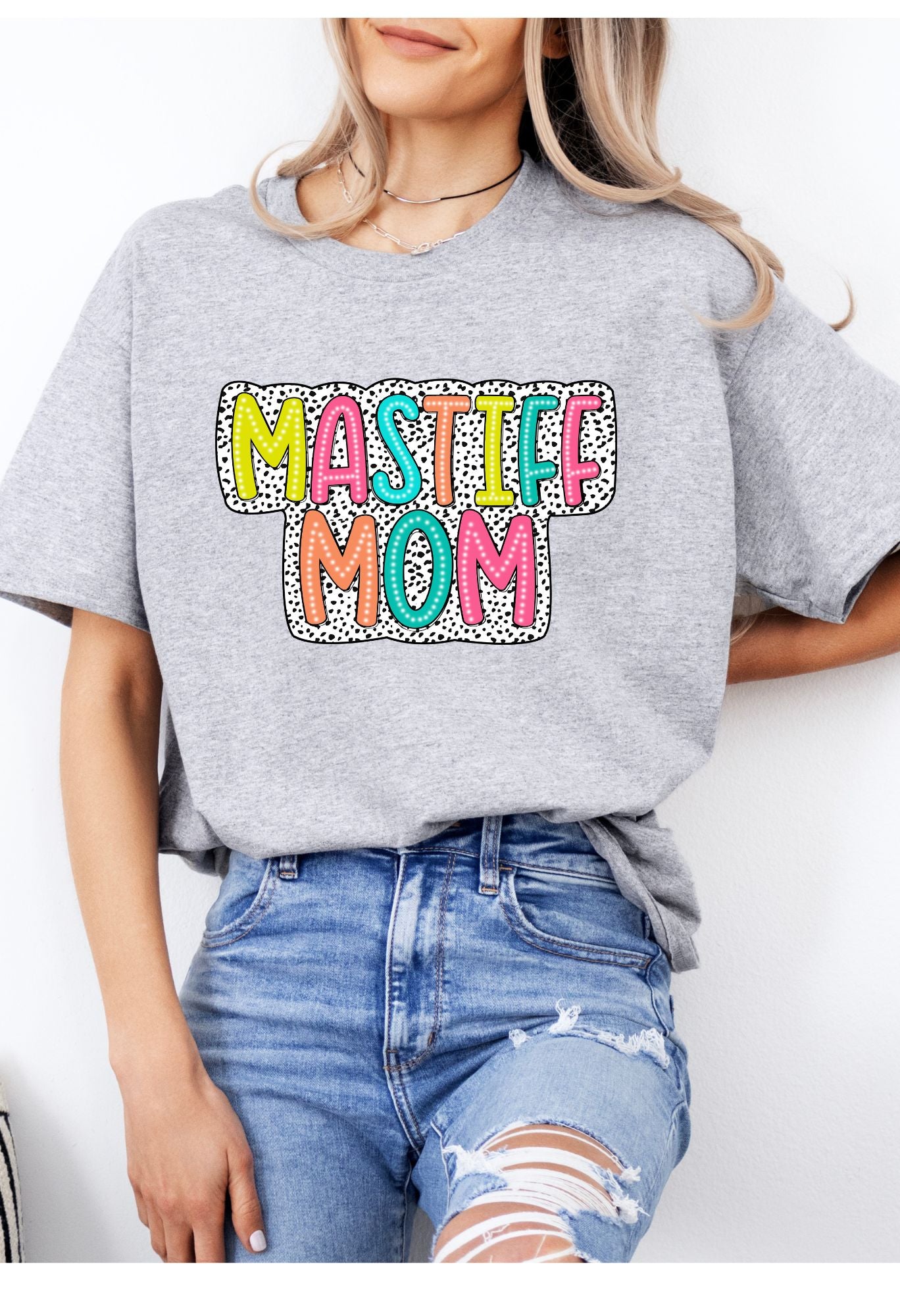 Mastiff Mom Dalmatian Print T Shirt